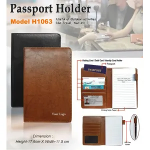 Passport Holder - Black / Brown 