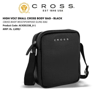 CROSS HIGH VOLT UNISEX SLING  BAG - BLACK