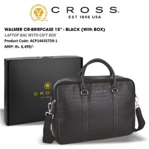 CROSS WALMER CR 15" LAPTOP BAG - BLACK 
