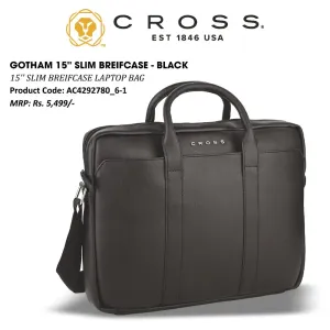 CROSS GOTHAM 15" LAPTOP BAG - BLACK