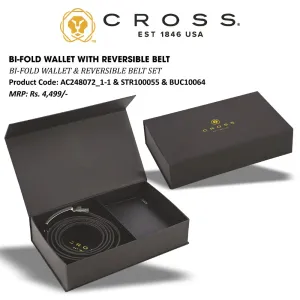 CROSS BI-FOLD WALLET WITH REVERSIBLE BELT