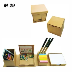 M 29 Desk Top Cube
Sticky Notes / Writing Pad / Thumbpins