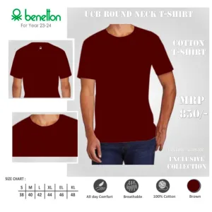 United Colors Of Benetton Round Neck Cotton T-shirt - (2 color's)