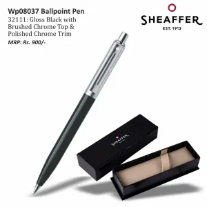 Sheaffer 100 9317 Ballpoint Pen Matte Black with Chrome-Plated Trim