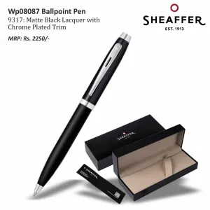 Sheaffer 100 9317 Ballpoint Pen Matte Black with Chrome-Plated Trim