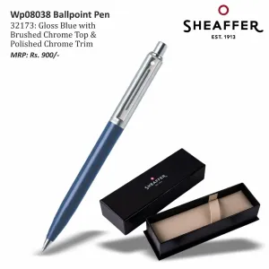 Sheaffer 321 Sentinel Ballpoint Pen Blue with Chrome Trim
