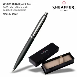 Sheaffer 9405 VFM Ballpoint Pen Matte Black with Chrome-Plated Trim
