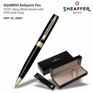Sheaffer 300 9325 Ballpoint Pen Glossy Black with Gold Tone Trim