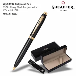 Sheaffer 100 9322 Ballpoint Pen Black with Gold Tone Trim