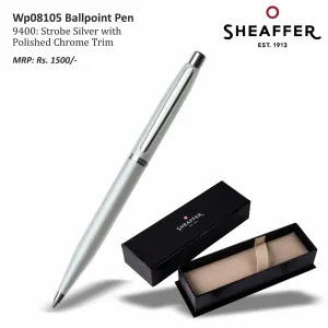 Sheaffer 9400 VFM Ballpoint Pen Silver with Chrome-Plated Trim
