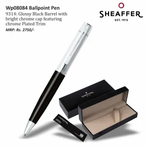 Sheaffer 300 9314 Glossy Black Ballpoint pen with Chrome Cap and Chrome Trim