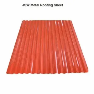 0.47mm Red Orange JSW Roofing Metal Sheet 1 feet