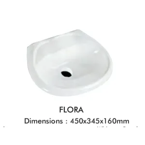 Johnson Flora Wash Basin (White) 