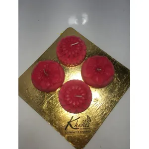 Big Round Choxolate Wax Candles- set of 4