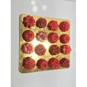Small Round Chocolate Wax Candle- Set of 16