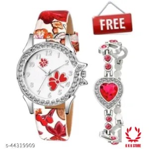 Voguish Women Watches*
Strap Material: Leather / Metal
Date Display, ghari, beautiful