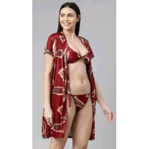 Women Robe Babydoll Set