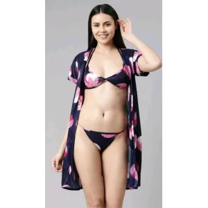 Women Robe Babydoll Set