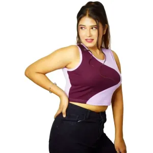 Stylish Women Round Neck Crop Top