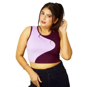 Stylish Women Round Neck Crop Top