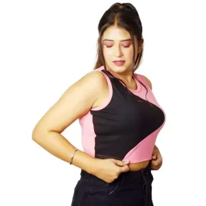 Stylish Women Round Neck Crop Top