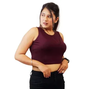 Stylish Women Round Neck Crop Top