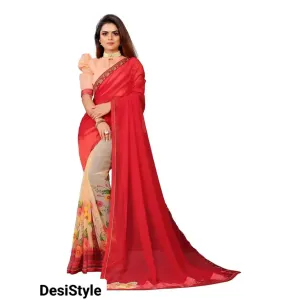 Fancy Georgette Saree with Blouse Piece