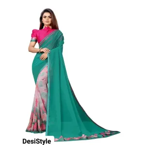 Fancy Georgette Saree with Blouse Piece