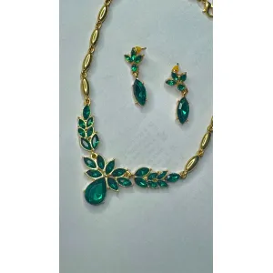 EMMA EMERALD NECKPIECE WITH EARRING 