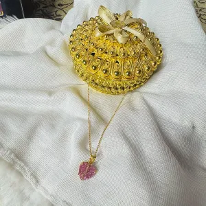 PINK BABY HEART NECKLACE 
