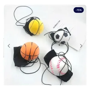 10540 Wrist Ball Rubber Rebound Wristband Wrist Return Ball Sport on a String for Exercise