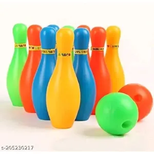 10542 MSK-011 Bowling Game Set 10pcs pins with 2 Balls – Blue, Pink, Yellow, Orange, Green