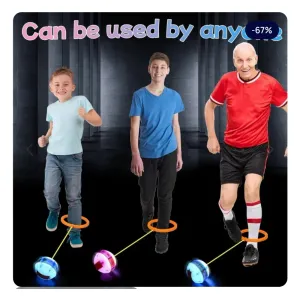 10723 Glowing Bouncing Ball for Kids with Jump Rope and Fitness Fat Burning Jump Rope Exer