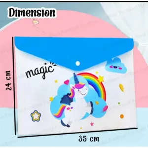10032-(12 pcs ) File Folder with Button Lock multiple Design

