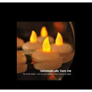 3014 Smokeless LED Floating Candle ( Pack Of 12 Pcs )

