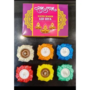 6017 ( 6 pcs ) Water Led Diya Printed


