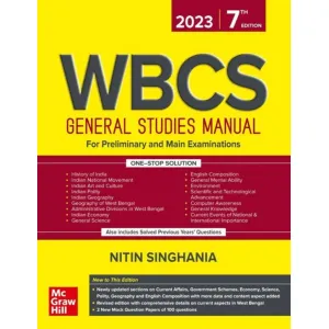WBCS General Studies Manual (English| 7th Edition) | WBPSC | West bengal Civil Services  (