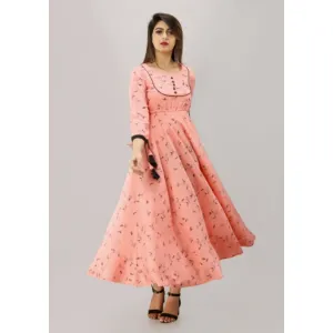 Mahageeta Women Printed Flared Kurta

Color: BLACK, MAROON, PEACH, Yellow

Size: S, M, L, 