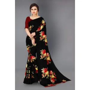 Anand Sarees Floral Print Daily Wear Georgette Saree

Color: Black, Blue, Dark Green, Gree