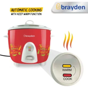 Brayden Rizo 1.8 700W Electric Rice Cooker

Color: Crimson Red

Capacity: 1.8 L

Capacity: