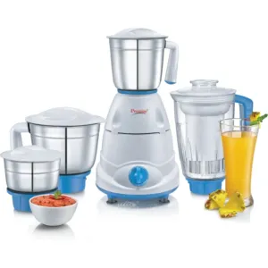 Prestige Plus Atlas 750 W Juicer Mixer Grinder (4 Jars, Blue, White)

Color: Blue, Silver,