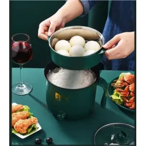 BK 10 IMPORT & EXPORT 2 Layers 1.5Ltr Multi-Function Electric Cooker Rice Cooker Non Stick