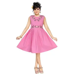 SEZHEN Girls Midi/Knee Length Casual Dress