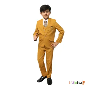 5 Piece Coat Suit Set | Baby Orange Colour