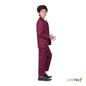 Boys Coat Suit Set | Soli Colour