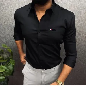 Tommy Hilfiger plain black shirt