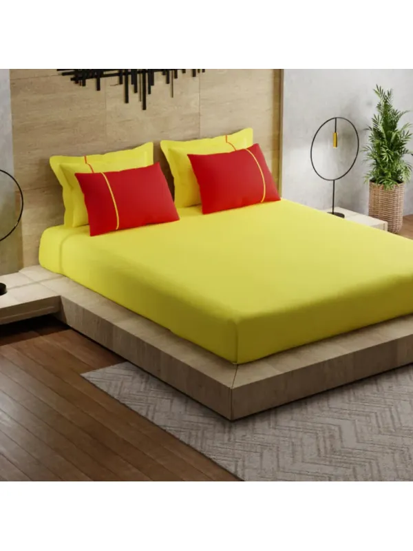 Pack Of 2Pcs 100% Cotton Solid Bed Sheets