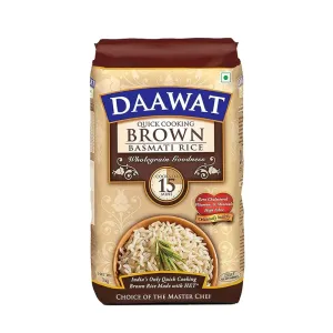 Daawat Brown Basmati Rice, Poly Pouch, (1kg)