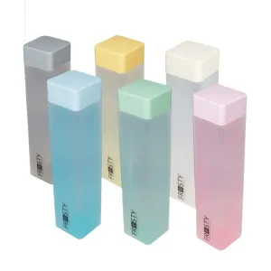 Aquaqlean Frosty Plastic Food Grade Fridge Square Water Bottle Set(6 Pieces, 1L,Assorted)