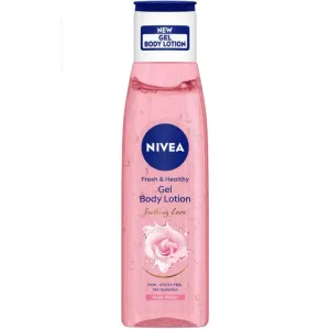 NIVEA Rose Water Gel Body lotion, Soothing Care for 24H hydration, Non-Sticky & fast absor